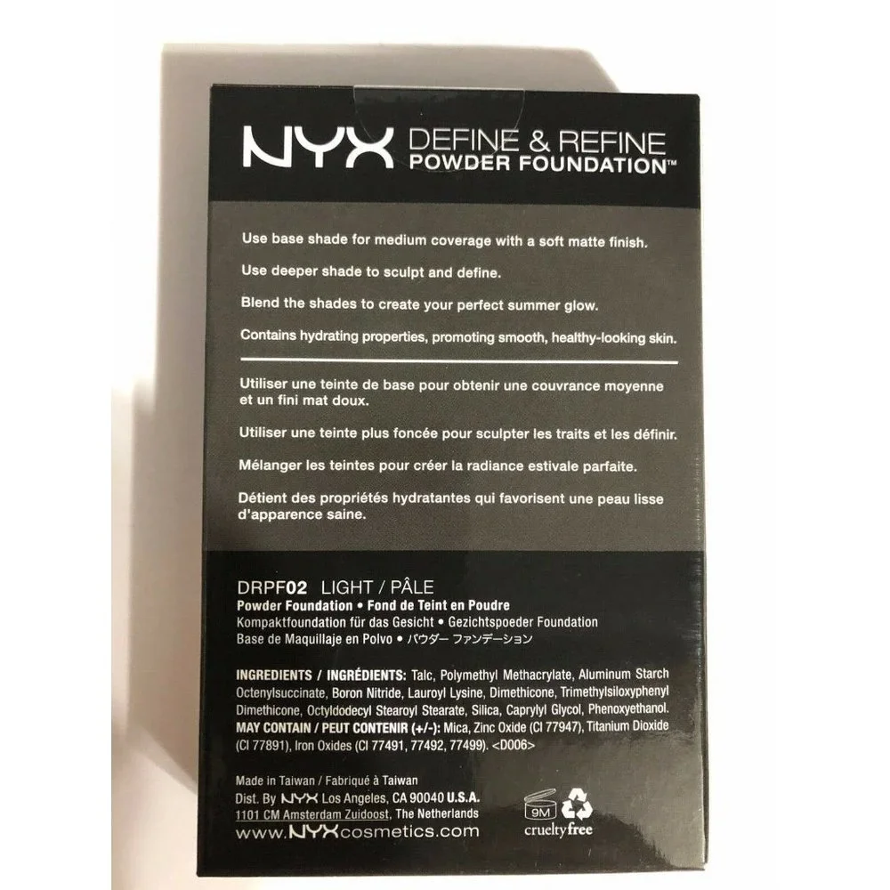 NYX Cosmetics Define & Refine Powder Foundation DRPF02 - Light